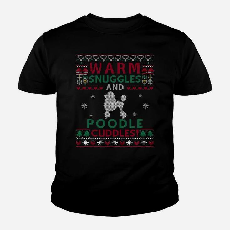 Christmas Poodle Dog Ugly Sweater Style Sweatshirt Youth T-shirt
