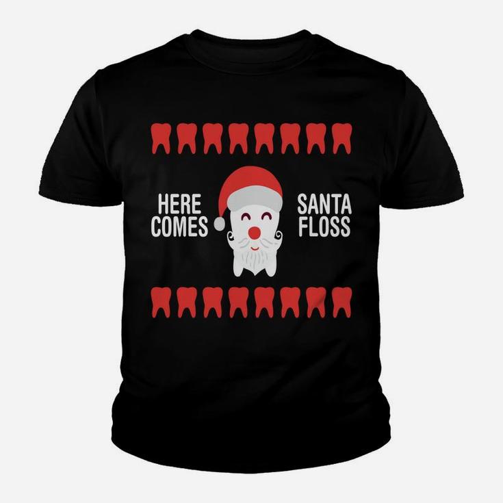 Christmas Santa Floss Dentist Dental Design Sweatshirt Youth T-shirt