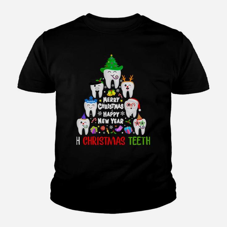 Christmas Teeth Funny Dental Gift Dentist Hygienist Xmas Sweatshirt Youth T-shirt