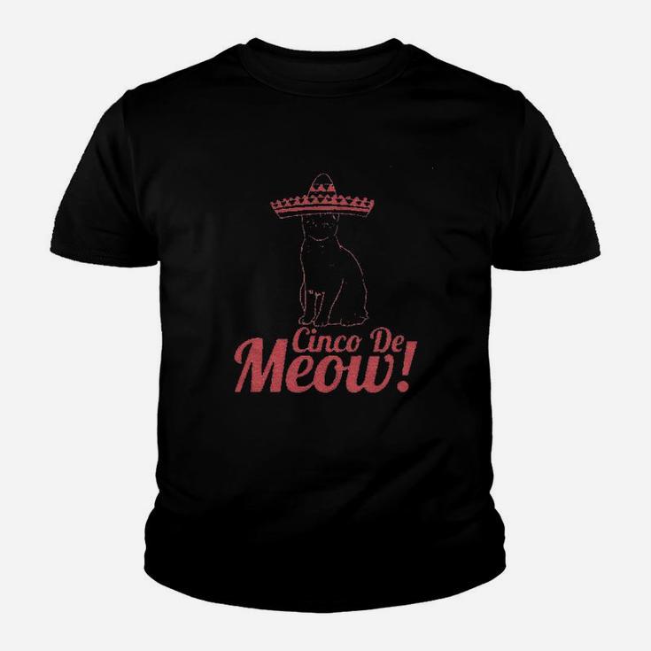 Cinco De Meow Funny Cat May 5 Mexico Sombrero Youth T-shirt