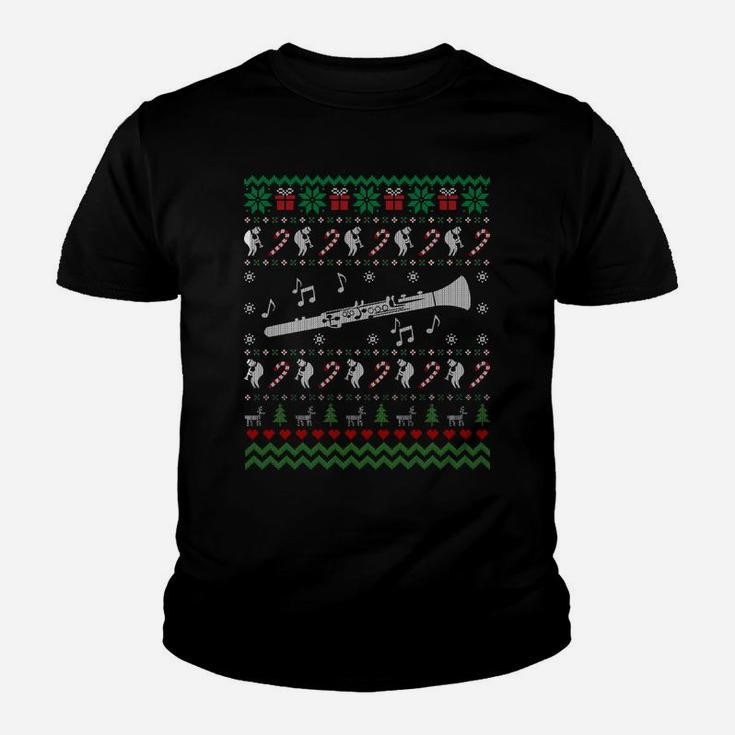 Clarinet Ugly Christmas Sweater Gift For Trumpet Lovers Sweatshirt Youth T-shirt