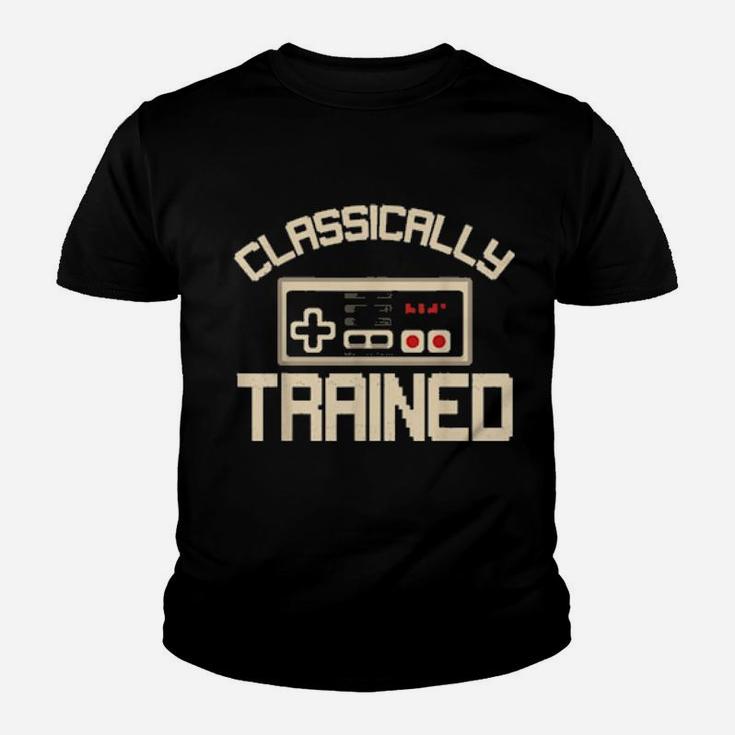 Classically Trained Video Game Retro Vintage Distressed Youth T-shirt