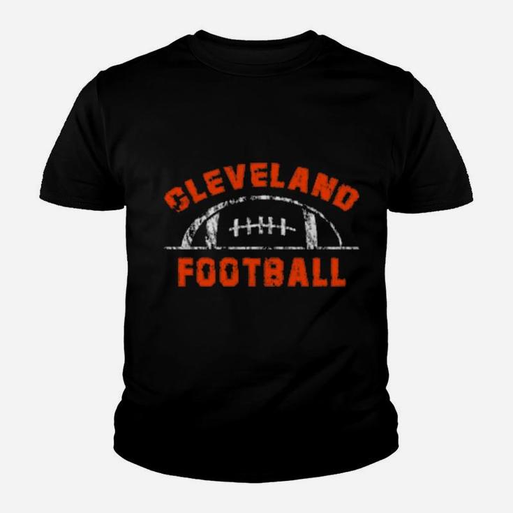 Cleveland Football End Zone Game Day Distressed Vintage Youth T-shirt
