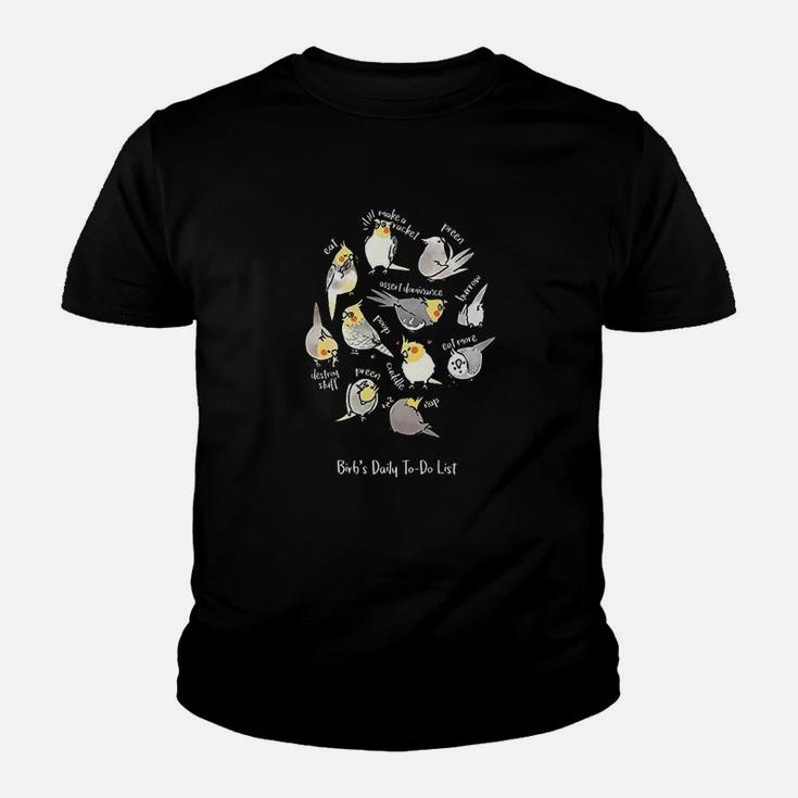 Cockatiels Daily To Do List Youth T-shirt