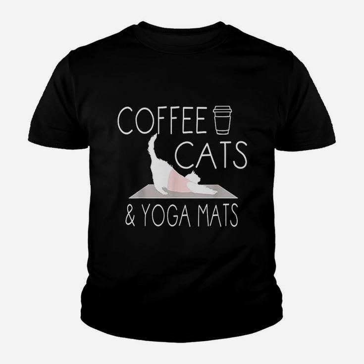 Coffee Cats  Yoga Mats Youth T-shirt