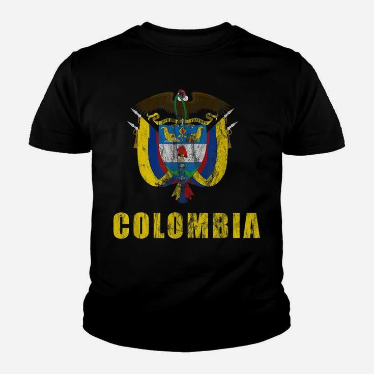 Colombia  Gifts Soccer Cup Columbian Jersey Blue Youth T-shirt