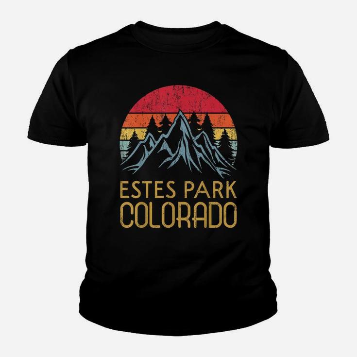 Colorado | Sunset Us Mountain Travel - Vintage Estes Park Youth T-shirt