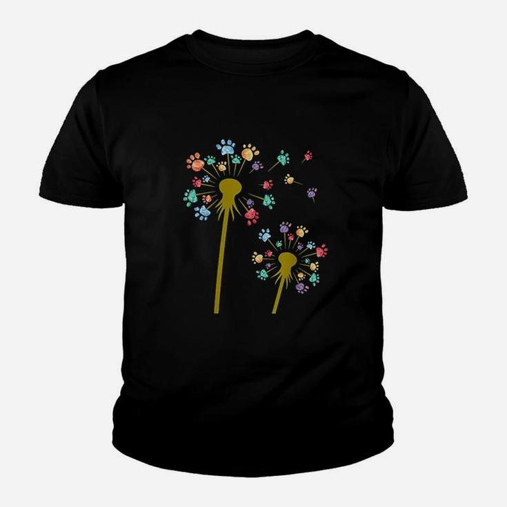 Colored Dog Paw Youth T-shirt