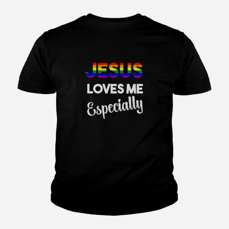 Coming Out Lgbtq Gay Pride Stuff Jesus Loves Me Youth T-shirt