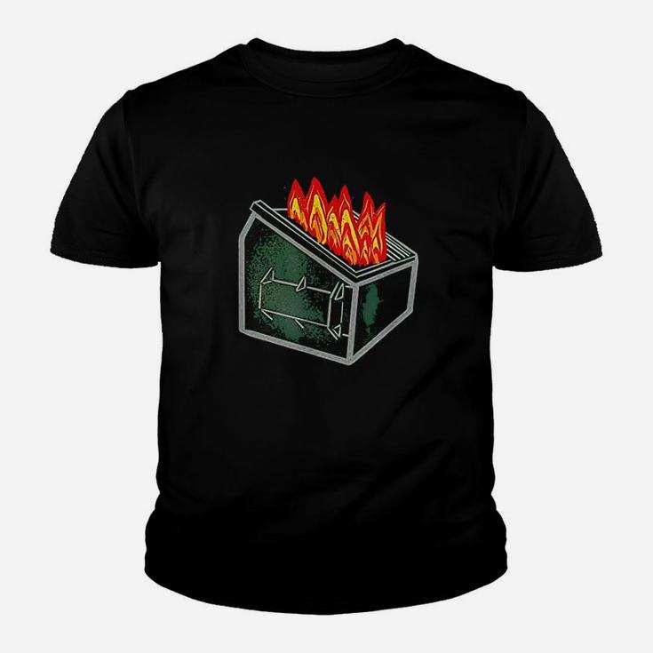 Complete Dumpster Fire Trash Can Youth T-shirt