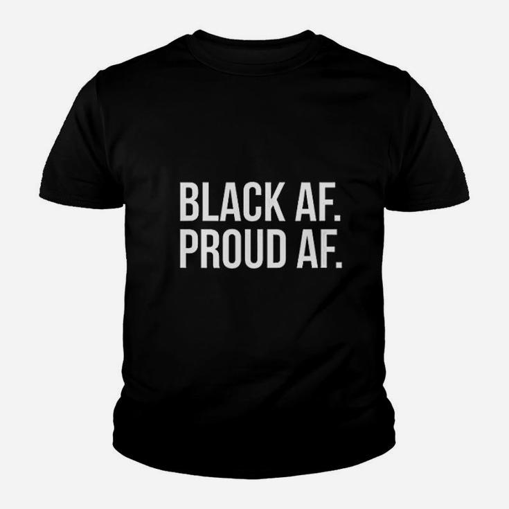 Cool Black History Month With White Text Black Af Youth T-shirt