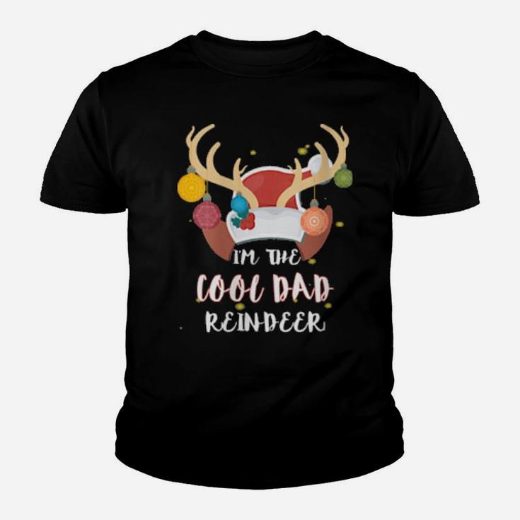 Cool Dad Reindeer Group Matching Family Costume Xmas Youth T-shirt