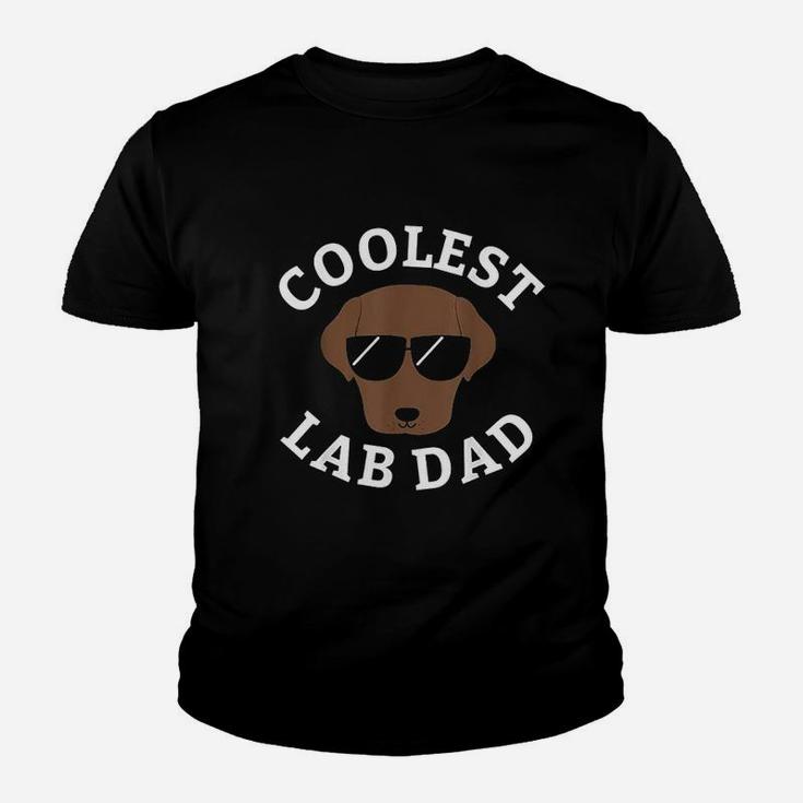 Coolest Chocolate Lab Dad For Labrador Retriever Dads Youth T-shirt