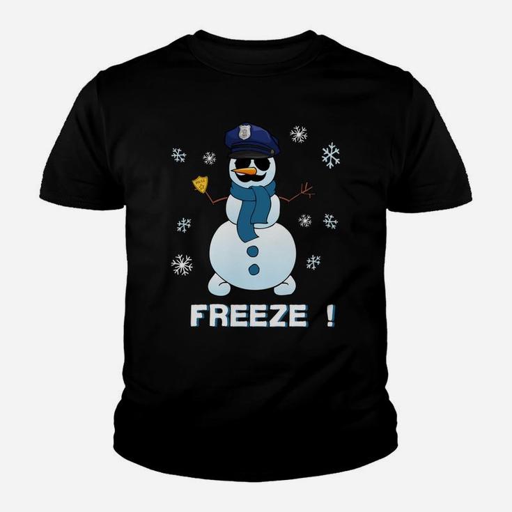 Cop Snowman Hoodie Freeze Christmas Party Gift Hoodies Xmas Youth T-shirt