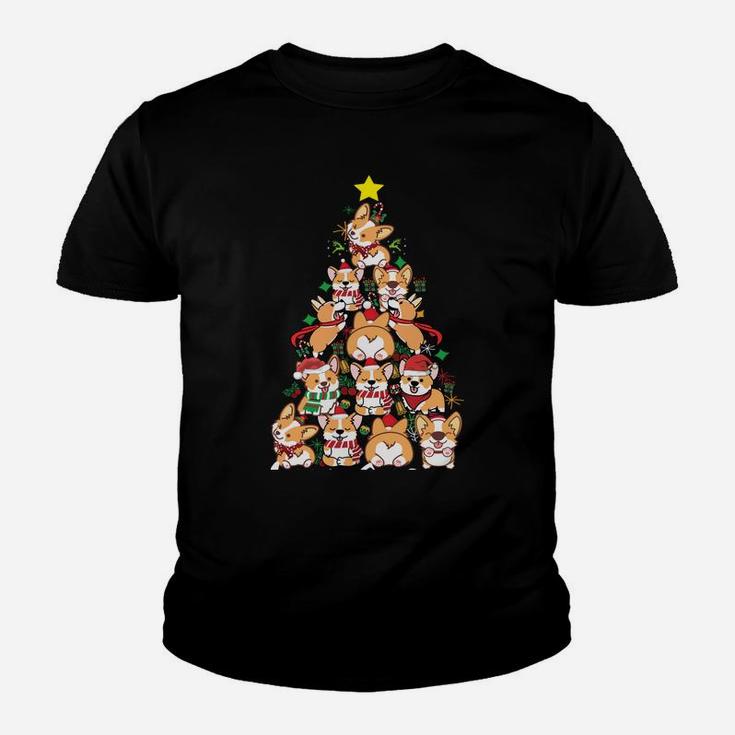 Corgi Christmas Tree Merry Corgmas - Corgi Dog Xmas Gift Youth T-shirt