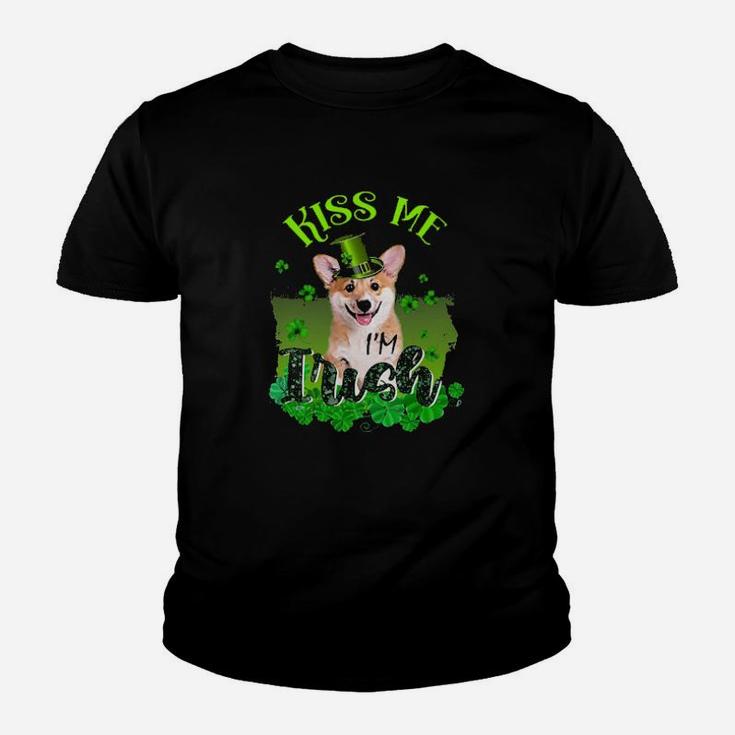 Corgi Kiss Me I'm Irish With St Patrick's Day Youth T-shirt