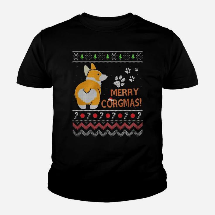 Corgi Ugly Christmas Sweatshirt Funny Dog Gift For Christmas Youth T-shirt