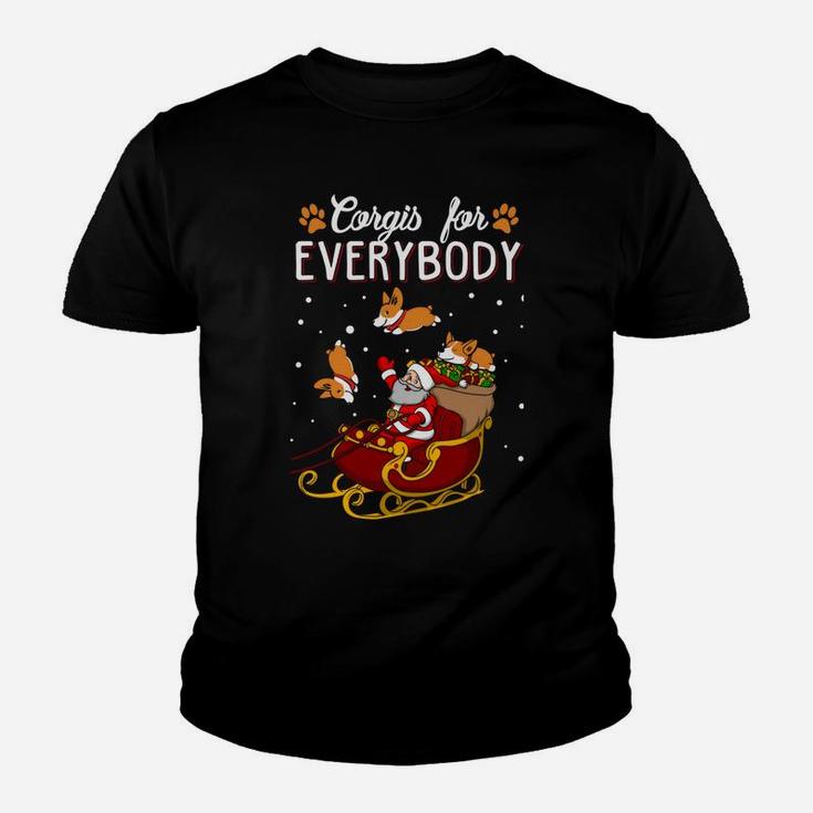 Corgis For Everybody Funny Ugly Christmas Dog Lover Youth T-shirt