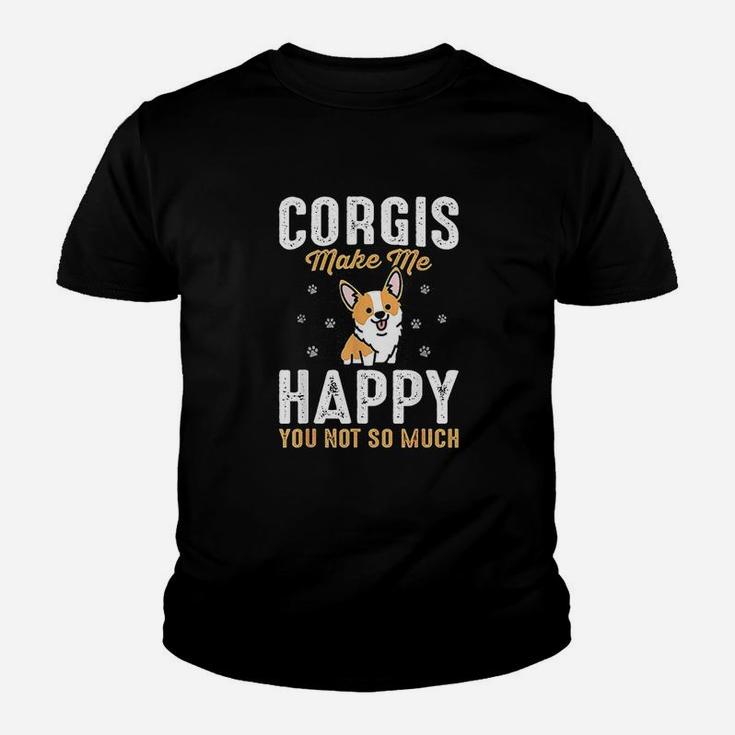 Corgis Make Me Happy Gift For Corgi Lover Men Women Youth T-shirt