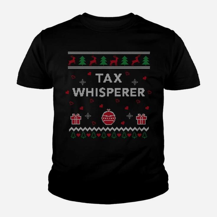 Cpa Xmas Tax Whisperer Funny Accountant Gift Ugly Christmas Sweatshirt Youth T-shirt