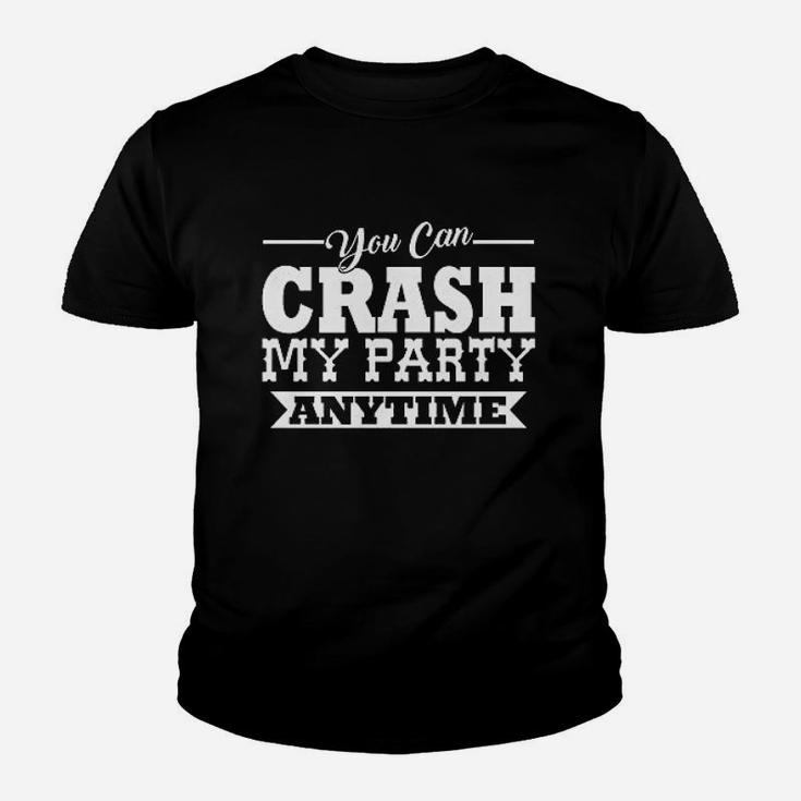 Crash My Party Anytime Youth T-shirt