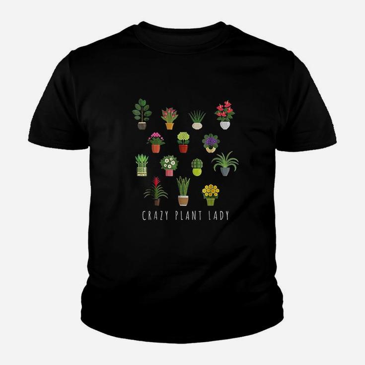 Crazy Plant Lady Plant Lover Gardening Youth T-shirt