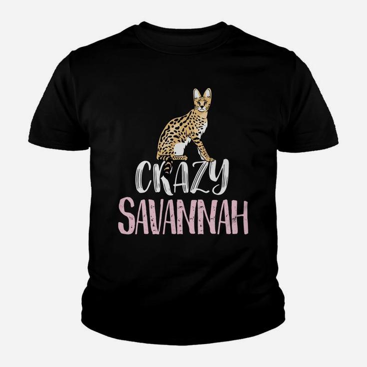 Crazy Savannah Lady – Cute Savannah Cat Lovers Sweatshirt Youth T-shirt