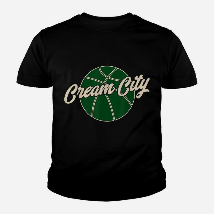 Cream City Retro Vintage Milwaukee Basketball Wisconsin Youth T-shirt