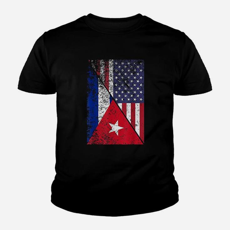 Cuba American Flag Youth T-shirt