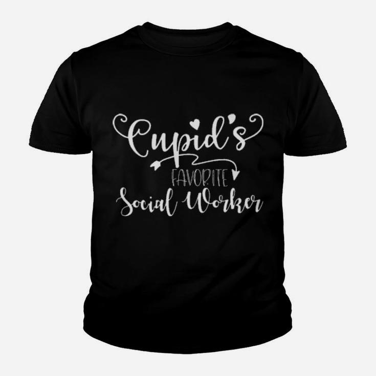 Cupids Favorite Social Worker Valentine Youth T-shirt