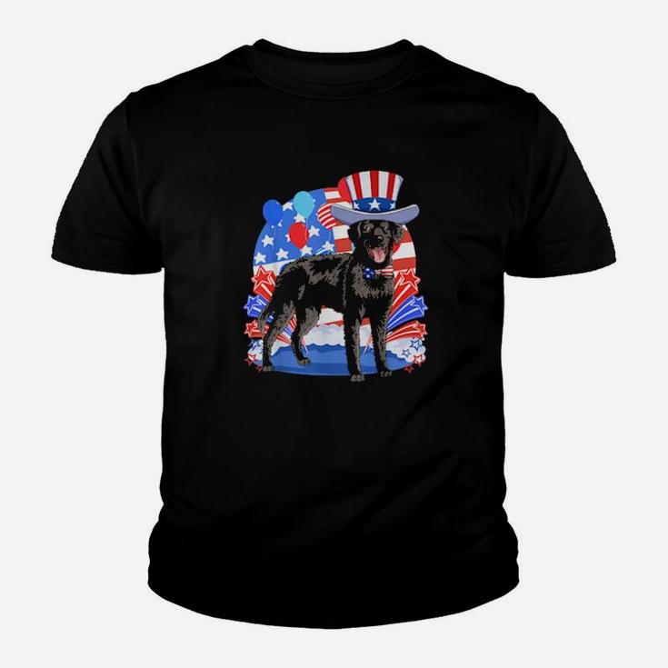 Curlycoated Retriever Merica 4Th Of July Patriotic Dog Youth T-shirt