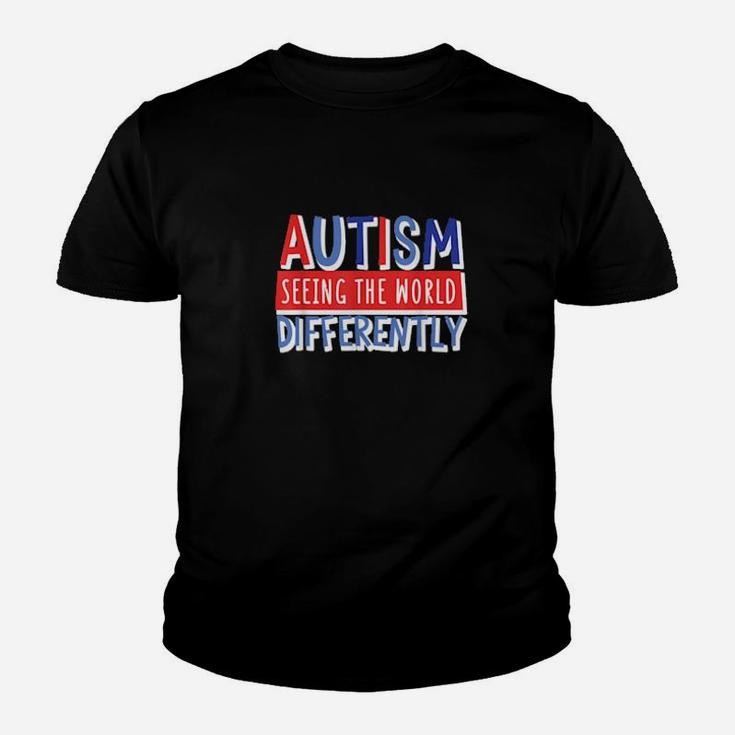 Cute And Colorful Autism Awareness Quote Bluered Youth T-shirt