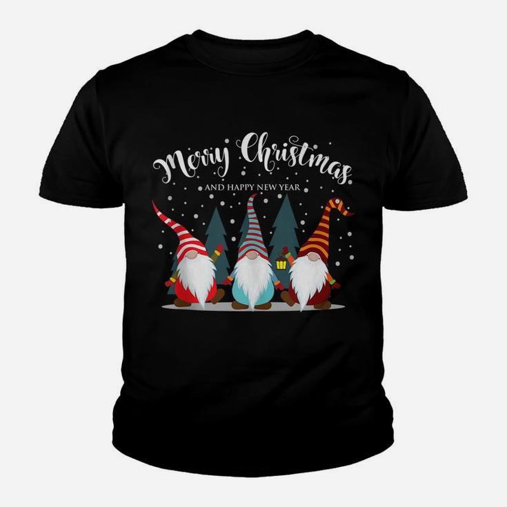 Cute And Funny Gnome Merry Christmas And Happy New Year Youth T-shirt
