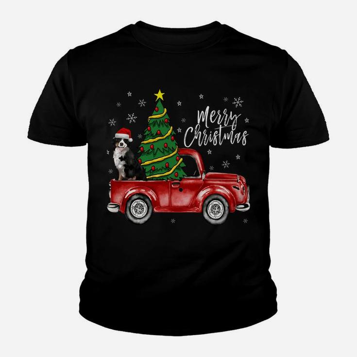 Cute Bernese Mountain Dog Truck Merry Christmas Dog Lover Sweatshirt Youth T-shirt