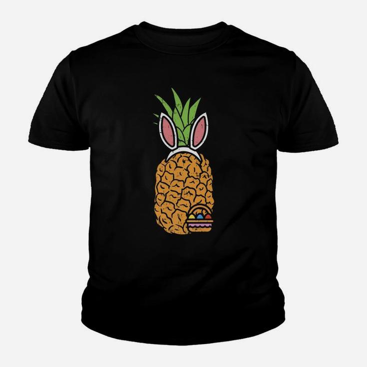 Cute Easter Pineapple Bunny Egg Hunt Fruit Lover Gift Youth T-shirt
