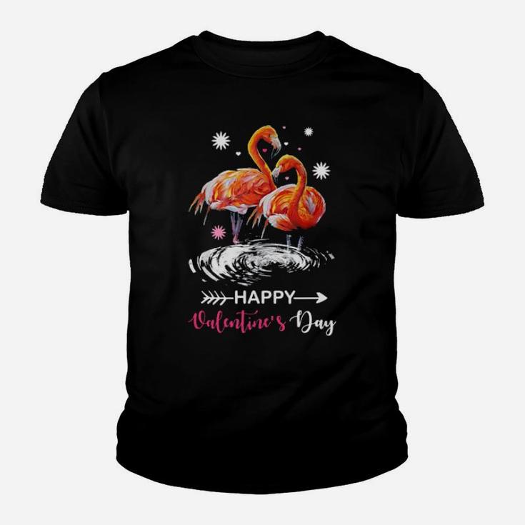 Cute Flamingo Valentine Day Women Youth T-shirt