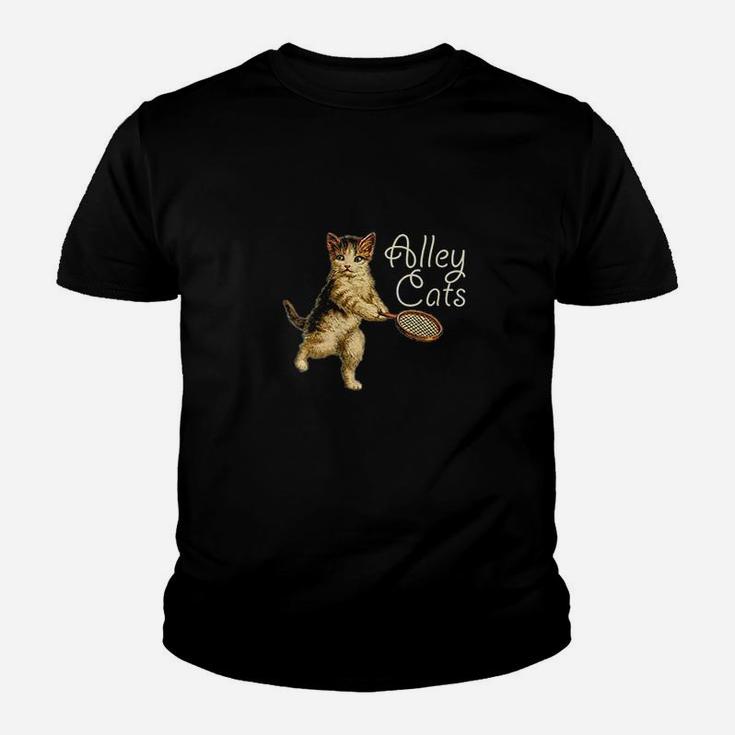 Cute Funny Alley Cats Tennis Youth T-shirt