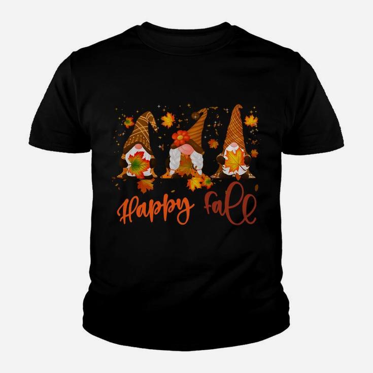 Cute Happy Fall, Autumn Leaves Gnome Fall Sweatshirt Youth T-shirt