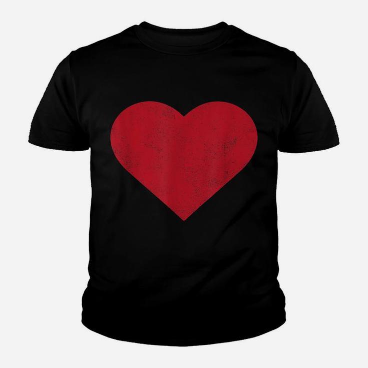 Cute Heart Valentines Day Vintage Distressed Red Youth T-shirt