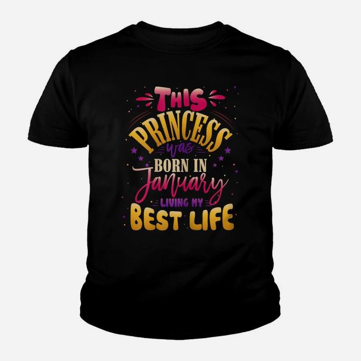 Cute Lovely Birthday Gift For This Princess Born In January Youth T-shirt