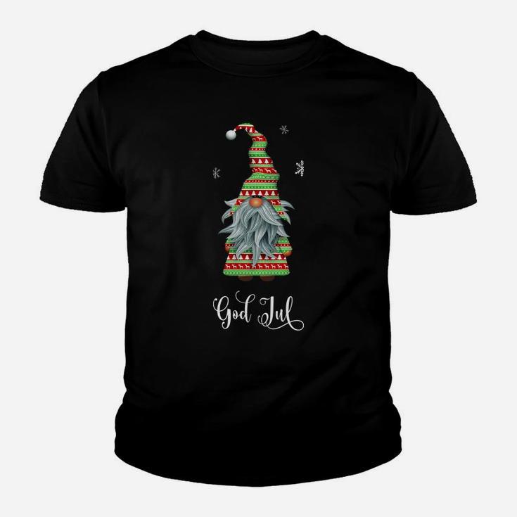 Cute Merry Christmas Swedish God Jul Tomte Gnome Youth T-shirt