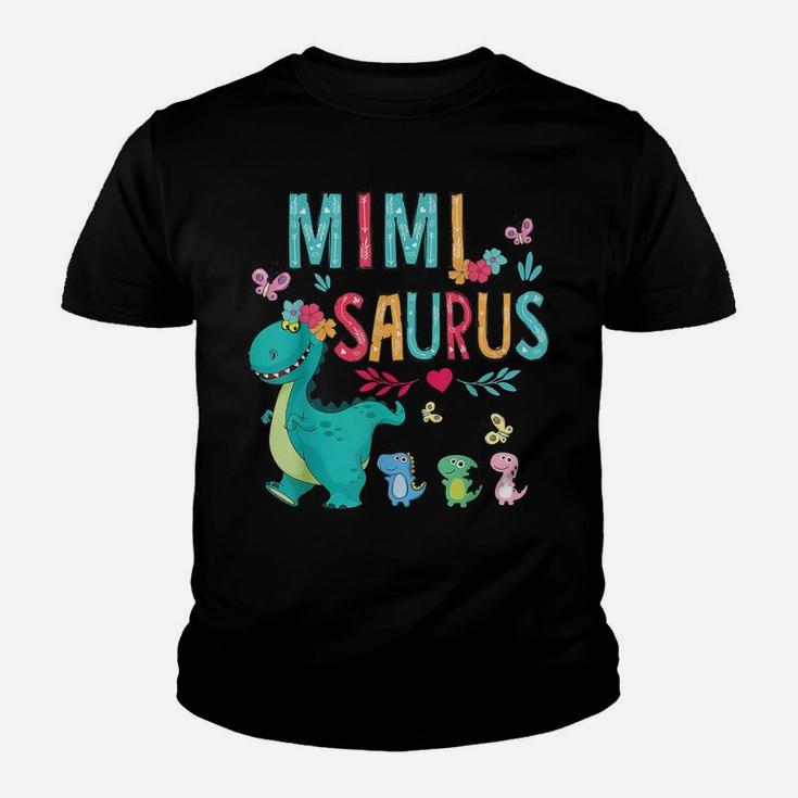 Cute Mimisaurus Flower Butterfly Dinosaur Mother's Day Youth T-shirt