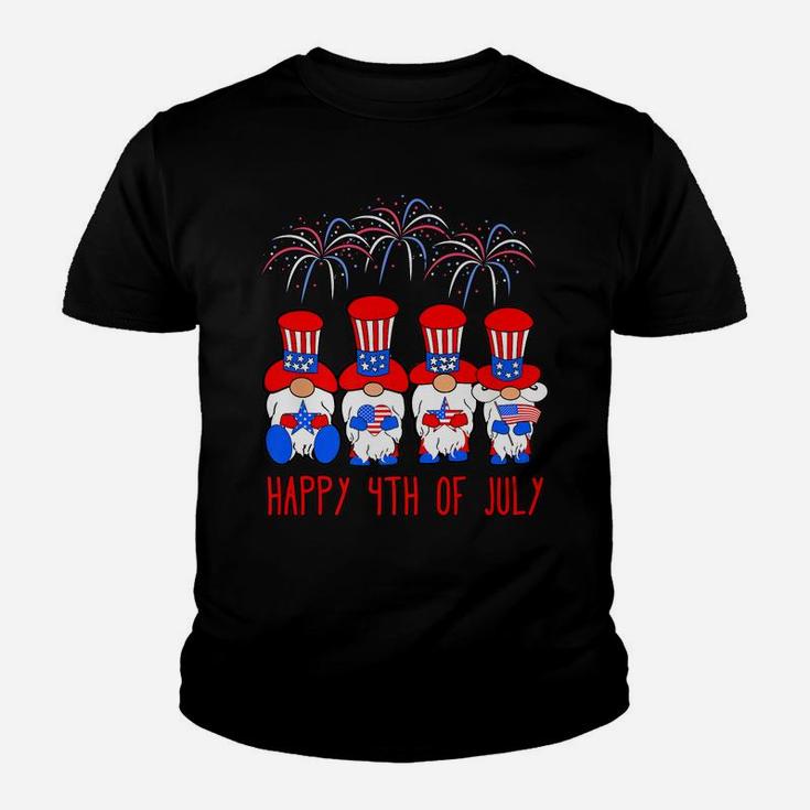 Cute Patriotic Gnomes American Happy 4Th Of July Youth T-shirt