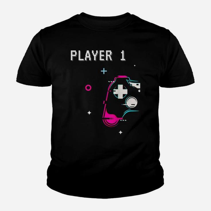 Cute Player 1 Player 2 Matching Couple Tshirt Gamer Youth T-shirt
