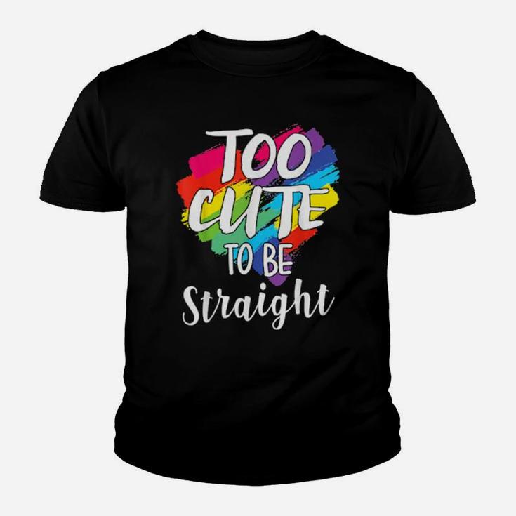 Cute Rainbow Lgbt Lesbian Gay Bi Trans Gay Pride Youth T-shirt