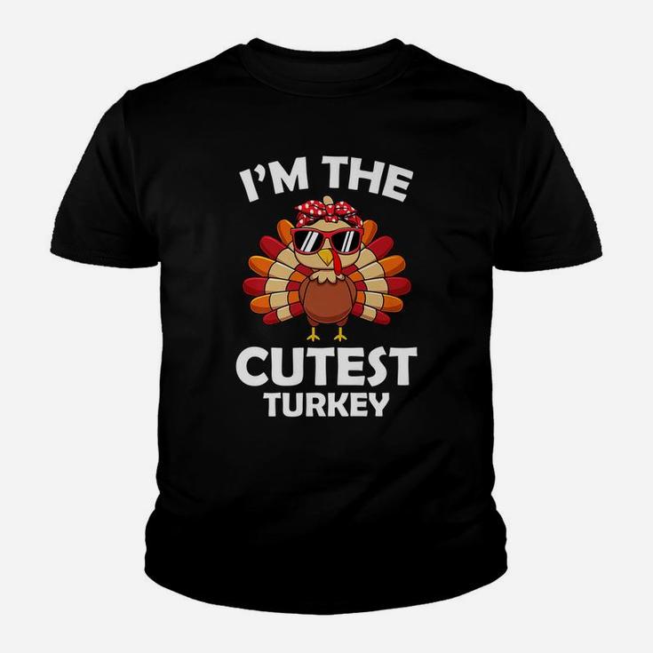Cutest Turkey Family Group Matching Thanksgiving Party Gift Youth T-shirt