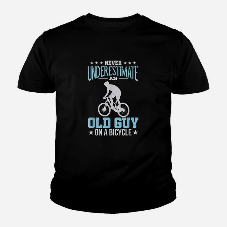 Cycling Biking Old Guy On A Bicycle Bike Riding Gift Idea Youth T-shirt
