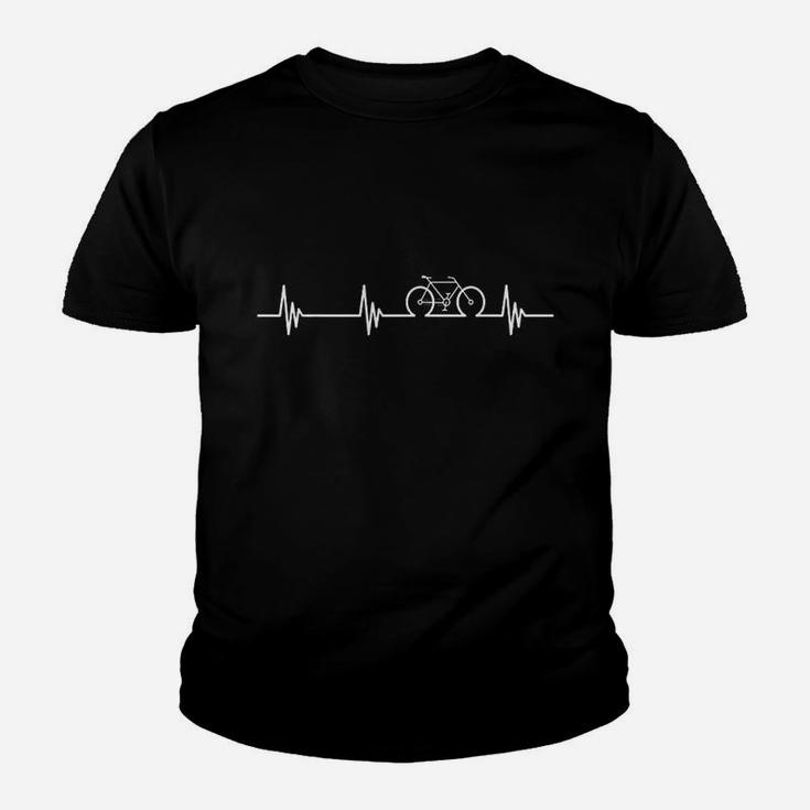 Cycling Heartbeat Bicycle Love Biking Youth T-shirt