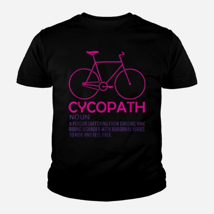 Cycopath Cycologist Racing Bicycle Road Bike Cycling Pink Shirt Youth T-shirt