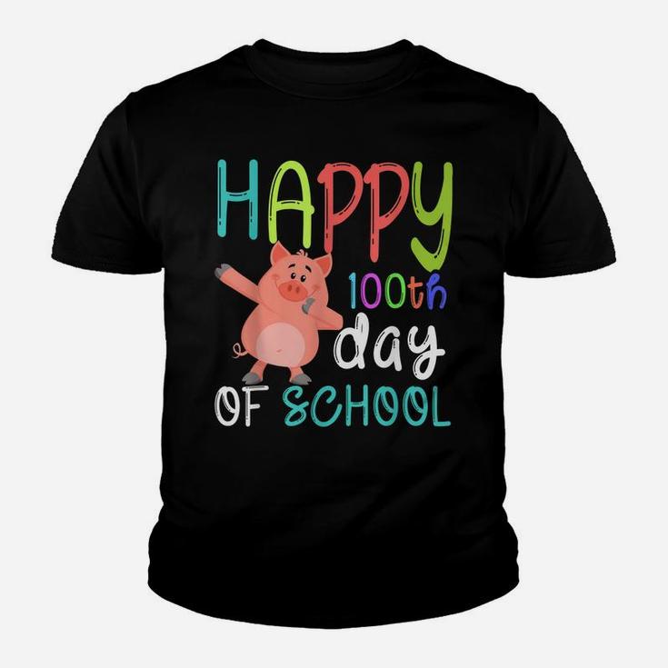 Dab Pig Cute Farm Animal Happy 100Th Day Of School Youth T-shirt